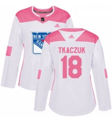 Womens Adidas New York Rangers 18 Walt Tkaczuk Authentic WhitePink Fashion NHL Jersey Womens Adidas New York Rangers 18 Walt Tkaczuk Authentic WhitePink Fashion NHL Jersey
