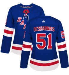 Womens Adidas New York Rangers 51 David Desharnais Premier Royal Blue Home NHL Jersey Womens Adidas New York Rangers 51 David Desharnais Premier Royal Blue Home NHL Jersey