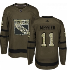 Youth Adidas New York Rangers 11 Mark Messier Premier Green Salute to Service NHL Jersey Youth Adidas New York Rangers 11 Mark Messier Premier Green Salute to Service NHL Jersey