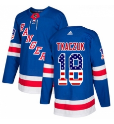 Youth Adidas New York Rangers 18 Walt Tkaczuk Authentic Royal Blue USA Flag Fashion NHL Jersey Youth Adidas New York Rangers 18 Walt Tkaczuk Authentic Royal Blue USA Flag Fashion NHL Jersey