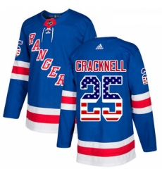 Youth Adidas New York Rangers 25 Adam Cracknell Authentic Royal Blue USA Flag Fashion NHL Jersey Youth Adidas New York Rangers 25 Adam Cracknell Authentic Royal Blue USA Flag Fashion NHL Jersey