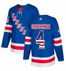 Youth Adidas New York Rangers 4 Ron Greschner Authentic Royal Blue USA Flag Fashion NHL Jersey Youth Adidas New York Rangers 4 Ron Greschner Authentic Royal Blue USA Flag Fashion NHL Jersey