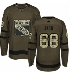 Youth Adidas New York Rangers 68 Jaromir Jagr Authentic Green Salute to Service NHL Jersey Youth Adidas New York Rangers 68 Jaromir Jagr Authentic Green Salute to Service NHL Jersey