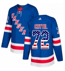 Youth Adidas New York Rangers 72 Filip Chytil Authentic Royal Blue USA Flag Fashion NHL Jersey Youth Adidas New York Rangers 72 Filip Chytil Authentic Royal Blue USA Flag Fashion NHL Jersey