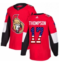 Mens Adidas Ottawa Senators 17 Nate Thompson Authentic Red USA Flag Fashion NHL Jersey Mens Adidas Ottawa Senators 17 Nate Thompson Authentic Red USA Flag Fashion NHL Jersey
