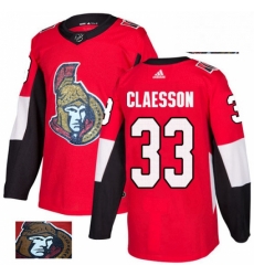 Mens Adidas Ottawa Senators 33 Fredrik Claesson Authentic Red Fashion Gold NHL Jersey Mens Adidas Ottawa Senators 33 Fredrik Claesson Authentic Red Fashion Gold NHL Jersey