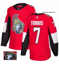 Mens Adidas Ottawa Senators 7 Kyle Turris Authentic Red Fashion Gold NHL Jersey Mens Adidas Ottawa Senators 7 Kyle Turris Authentic Red Fashion Gold NHL Jersey