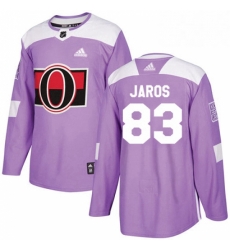 Mens Adidas Ottawa Senators 83 Christian Jaros Authentic Purple Fights Cancer Practice NHL Jersey Mens Adidas Ottawa Senators 83 Christian Jaros Authentic Purple Fights Cancer Practice NHL Jersey