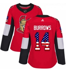 Womens Adidas Ottawa Senators 14 Alexandre Burrows Authentic Red USA Flag Fashion NHL Jersey Womens Adidas Ottawa Senators 14 Alexandre Burrows Authentic Red USA Flag Fashion NHL Jersey
