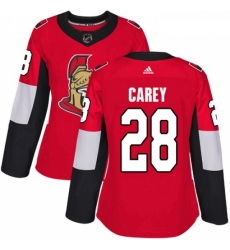 Womens Adidas Ottawa Senators 28 Paul Carey Premier Red Home NHL Jersey Womens Adidas Ottawa Senators 28 Paul Carey Premier Red Home NHL Jersey