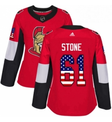 Womens Adidas Ottawa Senators 61 Mark Stone Authentic Red USA Flag Fashion NHL Jersey Womens Adidas Ottawa Senators 61 Mark Stone Authentic Red USA Flag Fashion NHL Jersey