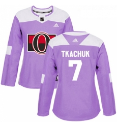 Womens Adidas Ottawa Senators 7 Brady Tkachuk Authentic Purple Fights Cancer Practice NHL Jersey Womens Adidas Ottawa Senators 7 Brady Tkachuk Authentic Purple Fights Cancer Practice NHL Jersey