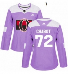 Womens Adidas Ottawa Senators 72 Thomas Chabot Authentic Purple Fights Cancer Practice NHL Jersey Womens Adidas Ottawa Senators 72 Thomas Chabot Authentic Purple Fights Cancer Practice NHL Jersey