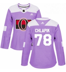 Womens Adidas Ottawa Senators 78 Filip Chlapik Authentic Purple Fights Cancer Practice NHL Jersey Womens Adidas Ottawa Senators 78 Filip Chlapik Authentic Purple Fights Cancer Practice NHL Jersey