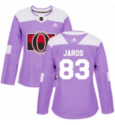 Womens Adidas Ottawa Senators 83 Christian Jaros Authentic Purple Fights Cancer Practice NHL Jersey Womens Adidas Ottawa Senators 83 Christian Jaros Authentic Purple Fights Cancer Practice NHL Jersey