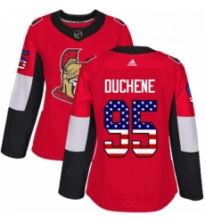 Womens Adidas Ottawa Senators 95 Matt Duchene Authentic Red USA Flag Fashion NHL Jersey Womens Adidas Ottawa Senators 95 Matt Duchene Authentic Red USA Flag Fashion NHL Jersey