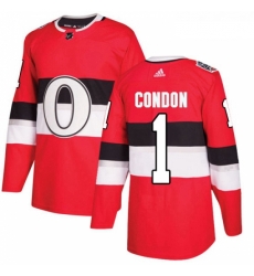 Youth Adidas Ottawa Senators 1 Mike Condon Authentic Red 2017 100 Classic NHL Jersey Youth Adidas Ottawa Senators 1 Mike Condon Authentic Red 2017 100 Classic NHL Jersey