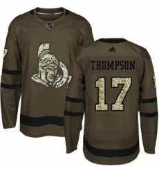 Youth Adidas Ottawa Senators 17 Nate Thompson Authentic Green Salute to Service NHL Jersey Youth Adidas Ottawa Senators 17 Nate Thompson Authentic Green Salute to Service NHL Jersey