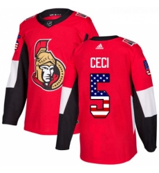 Youth Adidas Ottawa Senators 5 Cody Ceci Authentic Red USA Flag Fashion NHL Jersey Youth Adidas Ottawa Senators 5 Cody Ceci Authentic Red USA Flag Fashion NHL Jersey