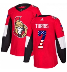 Youth Adidas Ottawa Senators 7 Kyle Turris Authentic Red USA Flag Fashion NHL Jersey Youth Adidas Ottawa Senators 7 Kyle Turris Authentic Red USA Flag Fashion NHL Jersey