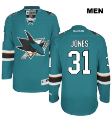 Men Martin Jones Mens Stitched San Jose Sharks Authentic Reebok 31 Teal NHL Jersey Men Martin Jones Mens Stitched San Jose Sharks Authentic Reebok 31 Teal NHL Jersey
