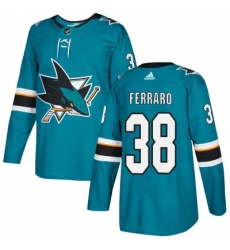 Men San Jose Sharks 38 Mario Ferraro Adidas Home Authentic Teal Jersey Men San Jose Sharks 38 Mario Ferraro Adidas Home Authentic Teal Jersey