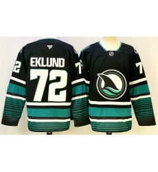 Men San Jose Sharks 72 William Eklund Black 2024 25 Alternate Stitched Hockey Jersey