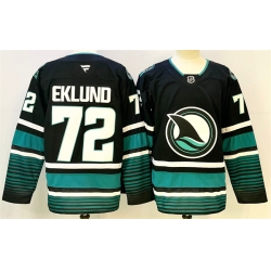 Men San Jose Sharks 72 William Eklund Black 2024 25 Alternate Stitched Hockey Jersey