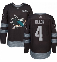 Mens Adidas San Jose Sharks 4 Brenden Dillon Premier Black 1917 2017 100th Anniversary NHL Jersey Mens Adidas San Jose Sharks 4 Brenden Dillon Premier Black 1917 2017 100th Anniversary NHL Jersey