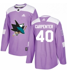 Mens Adidas San Jose Sharks 40 Ryan Carpenter Authentic Purple Fights Cancer Practice NHL Jersey Mens Adidas San Jose Sharks 40 Ryan Carpenter Authentic Purple Fights Cancer Practice NHL Jersey