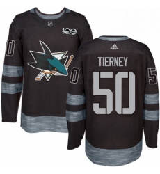 Mens Adidas San Jose Sharks 50 Chris Tierney Premier Black 1917 2017 100th Anniversary NHL Jersey Mens Adidas San Jose Sharks 50 Chris Tierney Premier Black 1917 2017 100th Anniversary NHL Jersey