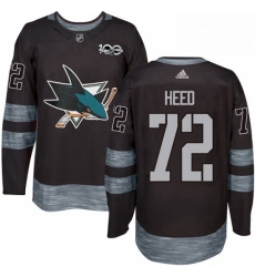 Mens Adidas San Jose Sharks 72 Tim Heed Authentic Black 1917 2017 100th Anniversary NHL Jersey Mens Adidas San Jose Sharks 72 Tim Heed Authentic Black 1917 2017 100th Anniversary NHL Jersey