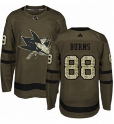 Mens Adidas San Jose Sharks 88 Brent Burns Authentic Green Salute to Service NHL Jersey Mens Adidas San Jose Sharks 88 Brent Burns Authentic Green Salute to Service NHL Jersey