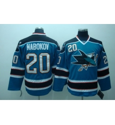 San Jose Sharks 20 Evgeni nabokov blue Jerseys San Jose Sharks 20 Evgeni nabokov blue Jerseys