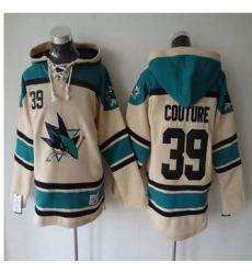 San Jose Sharks #39 Logan Couture Cream Sawyer Hooded Sweatshirt Stitched NHL jersey San Jose Sharks #39 Logan Couture Cream Sawyer Hooded Sweatshirt Stitched NHL jersey