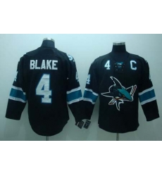 San Jose Sharks 4 Rob blake black jerseys C patch San Jose Sharks 4 Rob blake black jerseys C patch