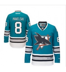 San Jose Sharks #8 Joe Pavelski Teal 25th Anniversary Stitched NHL Jersey San Jose Sharks #8 Joe Pavelski Teal 25th Anniversary Stitched NHL Jersey