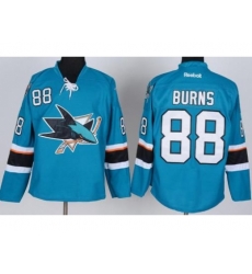 San Jose Sharks 88 Burns Green NHL Jersey New Style San Jose Sharks 88 Burns Green NHL Jersey New Style