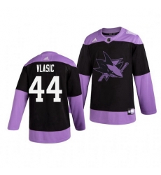 Sharks 44 Marc Edouard Vlasic Black Purple Hockey Fights Cancer Adidas Jersey Sharks 44 Marc Edouard Vlasic Black Purple Hockey Fights Cancer Adidas Jersey