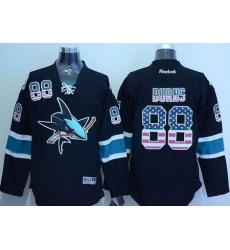 Sharks #88 Brent Burns Black USA Flag Fashion Stitched NHL Jersey Sharks #88 Brent Burns Black USA Flag Fashion Stitched NHL Jersey