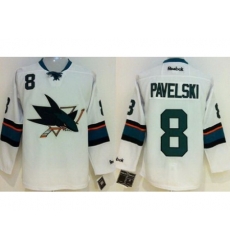 Kids San Jose Sharks 8 Joe Pavelski White NHL Hockey Jersey New Style Kids San Jose Sharks 8 Joe Pavelski White NHL Hockey Jersey New Style