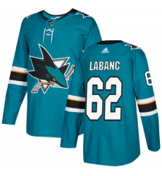 Youth Adidas San Jose Sharks 62 Kevin Labanc Premier Teal Green Home NHL Jersey Youth Adidas San Jose Sharks 62 Kevin Labanc Premier Teal Green Home NHL Jersey