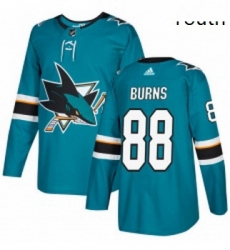 Youth Adidas San Jose Sharks 88 Brent Burns Premier Teal Green Home NHL Jersey Youth Adidas San Jose Sharks 88 Brent Burns Premier Teal Green Home NHL Jersey
