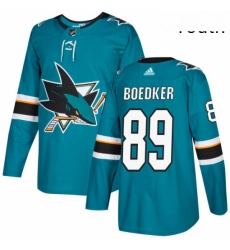 Youth Adidas San Jose Sharks 89 Mikkel Boedker Premier Teal Green Home NHL Jersey Youth Adidas San Jose Sharks 89 Mikkel Boedker Premier Teal Green Home NHL Jersey
