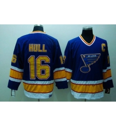 Blues #16 Brett Hull Stitched Blue CCM Throwback NHL Jersey Blues #16 Brett Hull Stitched Blue CCM Throwback NHL Jersey