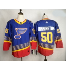 Blues 50 Jordan Binnington Blue Adidas Jersey Blues 50 Jordan Binnington Blue Adidas Jersey