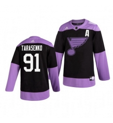 Blues 91 Vladimir Tarasenko Black Purple Hockey Fights Cancer Adidas Jersey Blues 91 Vladimir Tarasenko Black Purple Hockey Fights Cancer Adidas Jersey