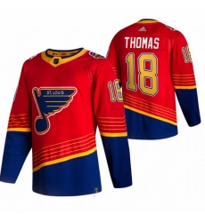 Men St Louis Blues 18 Robert Thomas Red Adidas 2020 21 Reverse Retro Alternate NHL Jersey Men St Louis Blues 18 Robert Thomas Red Adidas 2020 21 Reverse Retro Alternate NHL Jersey