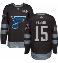 Mens Adidas St Louis Blues 15 Robby Fabbri Authentic Black 1917 2017 100th Anniversary NHL Jersey Mens Adidas St Louis Blues 15 Robby Fabbri Authentic Black 1917 2017 100th Anniversary NHL Jersey