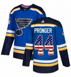 Mens Adidas St Louis Blues 44 Chris Pronger Authentic Blue USA Flag Fashion NHL Jersey Mens Adidas St Louis Blues 44 Chris Pronger Authentic Blue USA Flag Fashion NHL Jersey